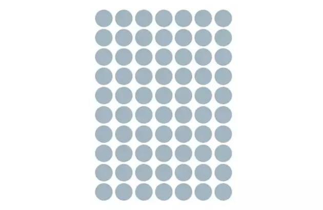 ETIQUETA ADESIVA MULTIUSO REDONDA N° 13MM PRATA - 6 FOLHAS 420 ETIQUETAS | COLACRIL 6021PT