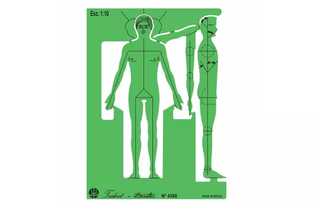 GABARITO FIGURA HUMANA 1:10 4388 TRIDENT