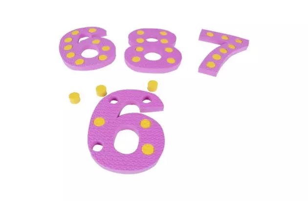 BRINQUEDO EDUCATIVO NUMERAIS COM PINOS 10 PEÇAS MDF + 5 ANOS 3028 CARLU