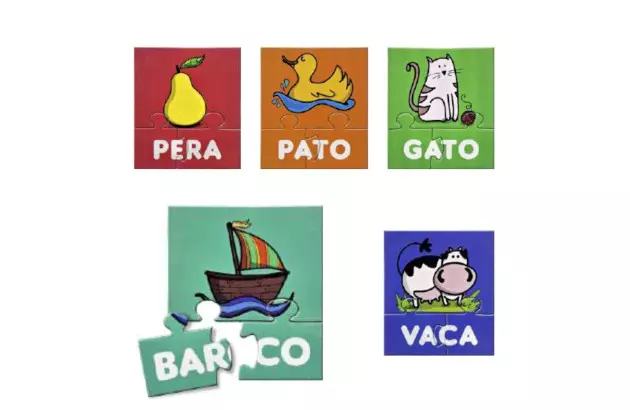 BRINQUEDO MINHAS PRIMEIRAS SÍLABAS 60PCS 20 PALAVRAS ABC +4 ANOS | PAKITOYS 4118