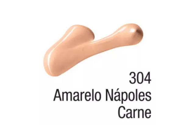 TINTA ACRÍLICA PARA TELA ACRYLIC COLORS 20ML AMARELO NÁPOLES CARNE 304 - UNIDADE | ACRILEX 13123