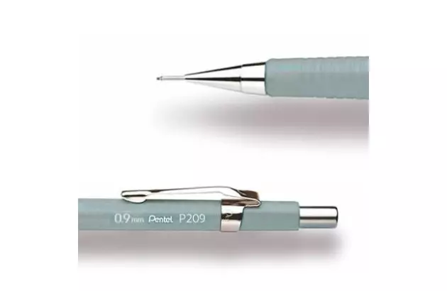 LAPISEIRA 0.9 PENTEL P200 CINZA - GRAFITE TÉCNICO P209JNPB | PENTEL