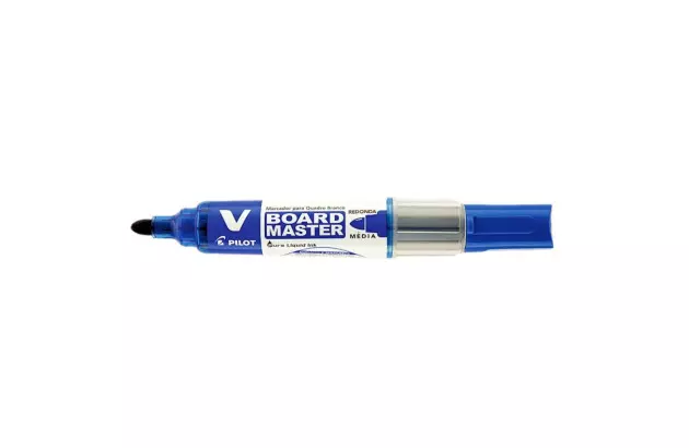 MARCADOR PARA QUADRO BRANCO RECARREGÁVEL V-BOARD MASTER AZUL PILOT | PONTA MÉDIA