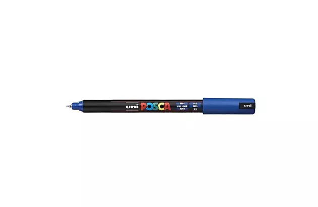 CANETA POSCA PC-1MR AZUL - PONTA EXTRAFINA 0,7MM | UNI-BALL