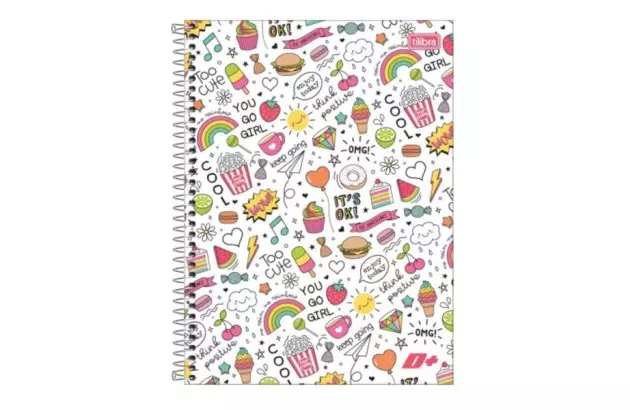 CADERNO UNIVERSITÁRIO CAPA DURA 20 MATÉRIA 400 FOLHAS 200X275 D+ FEMININO SORTIDO TILIBRA