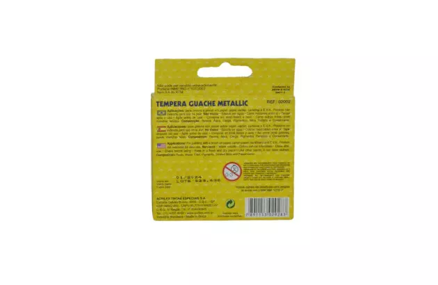 TINTA GUACHE METALLIC 6 CORES 2002 ACRILEX