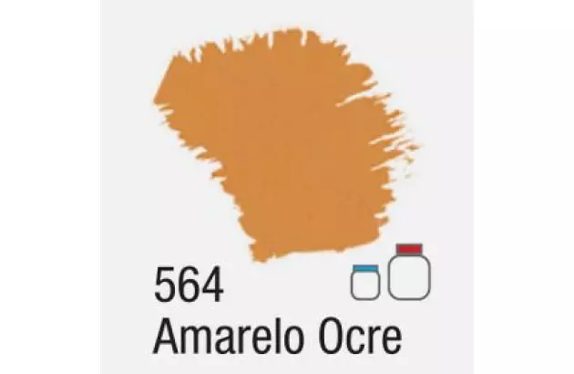 TINTA ACRILICA FOSCA ARTESANATO 250ML AMARELO OCRE 564 – UNIDADE | ACRILEX 3525