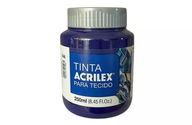 TINTA PARA TECIDO FOSCA 250ML AZUL MARINHO 544 - UNIDADE | ACRILEX 4125