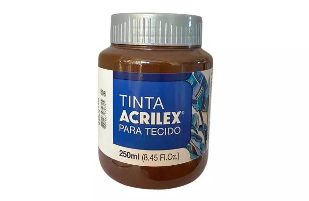 TINTA PARA TECIDO FOSCA 250ML MARROM 531 - UNIDADE | ACRILEX  4125