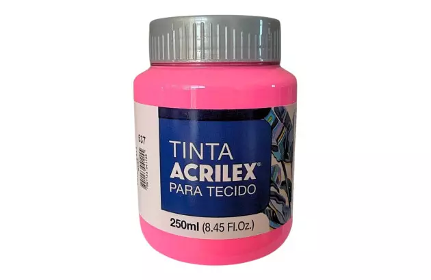 TINTA PARA TECIDO FOSCA 250ML ROSA 537 - UNIDADE | ACRILEX  4125