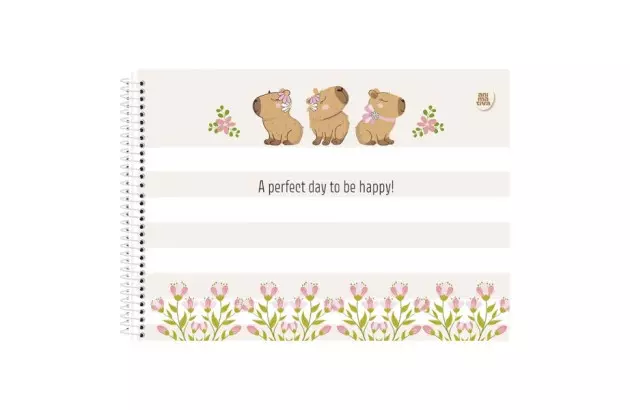 CADERNO DE DESENHO CAPA DURA 60 FOLHAS CAPYCUTIES ANIMATIVA