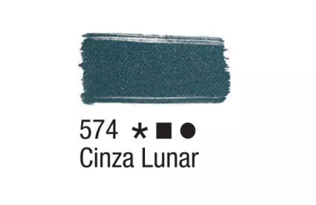 TINTA PARA TECIDO FOSCA 37ML CINZA LUNAR 574 ACRILEX 4140