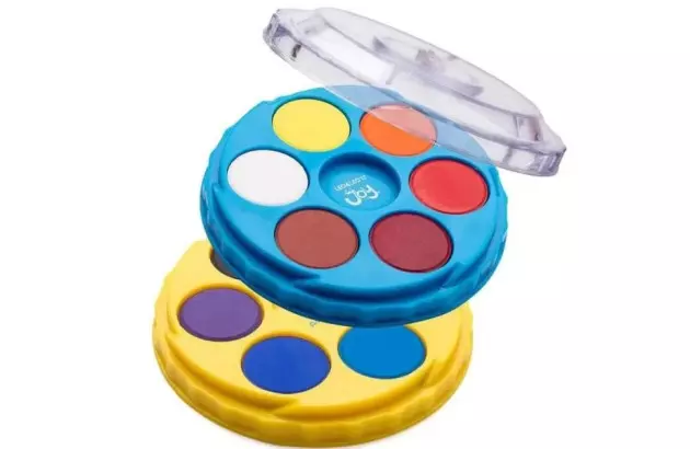 AQUARELA 12 CORES ESTOJO EMPILHÁVEL COLOR JOY - LINHA INCLUSÃO- LEO&LEO 72407