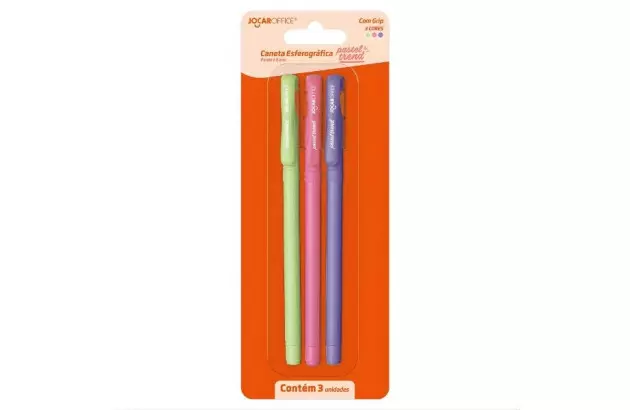 CANETA ESFEROGRAFICA 1.0 TREND PASTEL JOCAR 97918