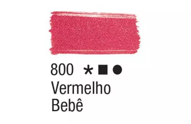 TINTA PARA TECIDO FOSCA 37ML VERMELHO BEBÊ 800 - UNIDADE | ACRILEX 4140