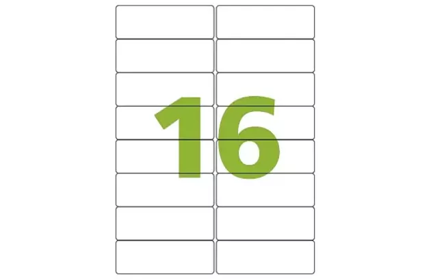 ETIQUETA ADESIVA A4 65 38,1X21,2 MM 100 FOLHAS BRANCA - IMPRESSORA INJET OU LASER  | COLACRIL CA4351