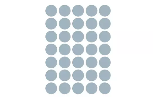 ETIQUETA ADESIVA MULTIUSO REDONDA N° 19 MM PRATA - 6 FOLHAS 210 ETIQUETAS | COLACRIL 6001PT