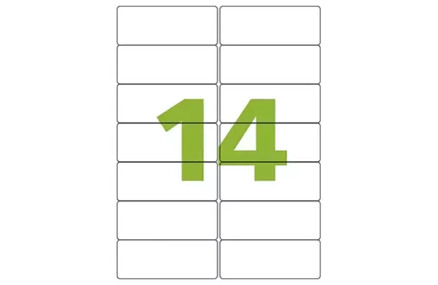ETIQUETA ADESIVA A4 14 99,1X38,1MM 25 FOLHAS BRANCA - IMPRESSORA INJET OU LASER  | COLACRIL CA4263