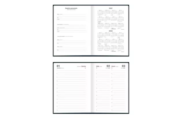 AGENDA BROCHURA CAPA DURA M4 PEPPER PRETA 2027 TILIBRA