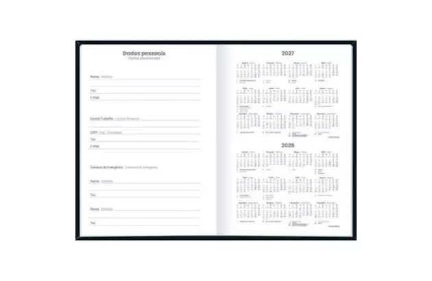 AGENDA BROCHURA CAPA DURA M6 SPICE PRETA 2027 TILIBRA