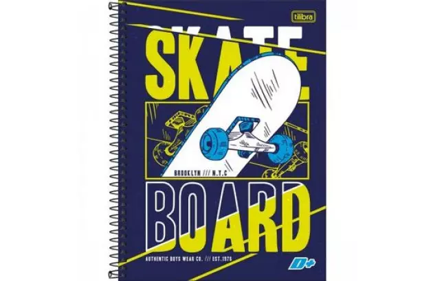 CADERNO CAPA DURA 10 MATERIAS D+ MASCULINO 200 FOLHAS TILIBRA