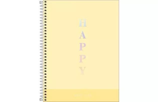 CADERNO UNIVERSITÁRIO CAPA DURA 1 MATÉRIA 80 FOLHAS 200X275 HAPPY SORTIDO TILIBRA