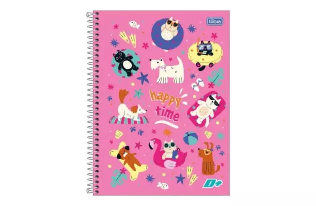 CADERNO UNIVERSITÁRIO CAPA DURA 20 MATÉRIA 320 FOLHAS 200X275 HUG ME SORTIDO TILIBRA