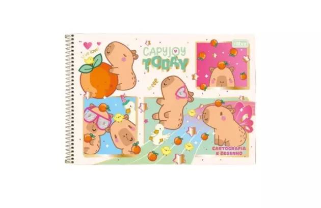 CADERNO DE DESENHO CAPA DURA 80 FOLHAS BROWNIE DOG 200X275MM - UNIDADE | TILIBRA