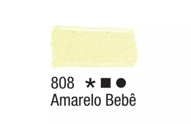 TINTA PARA TECIDO FOSCA 37ML AMARELO BEBE 808 - UNIDADE | ACRILEX 4140