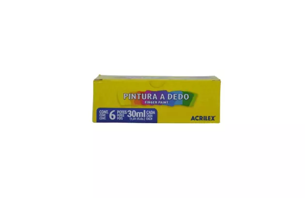 PINTURA A DEDO 6 CORES 30ML ABELHIHA 11306 ACRILEX
