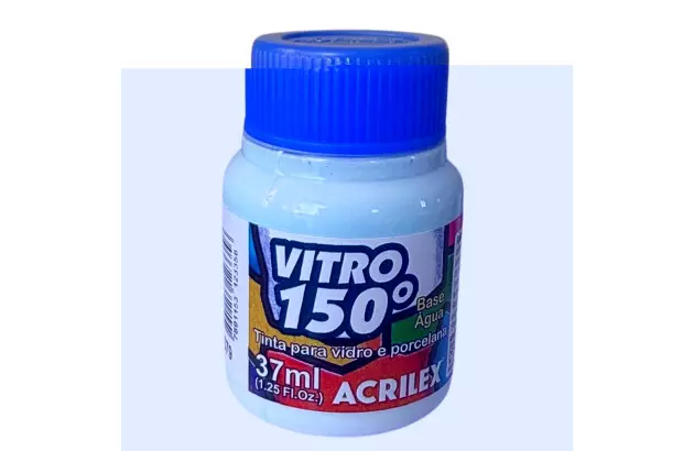 TINTA VITRO 150° 37ML TURQUESA 577 BASE DE ÁGUA - UNIDADE | ACRILEX 1140