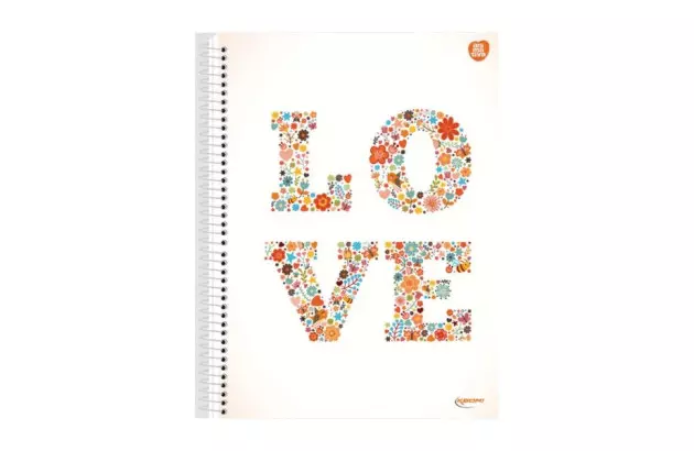 CADERNO CAPA DURA 10 MATERIAS 160 FOLHAS KBOM FEMININO ANIMATIVA