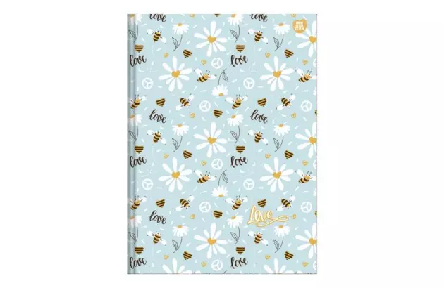 CADERNO COSTURADO CAPA DURA 80 FOLHAS LOVE ANIMATIVA