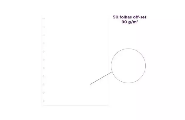 REFIL CADERNO INTELIGENTE LISO A5 90G 50 FOLHAS CIRA2002
