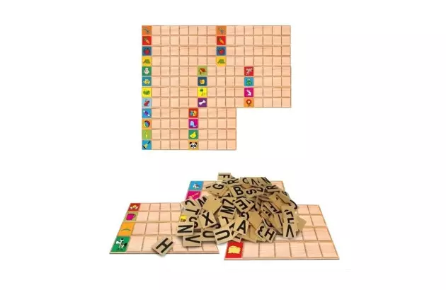 BRINQUEDO FORMANDO PALAVRAS 112 LETRAS MDF 2906 PAIS E FILHOS