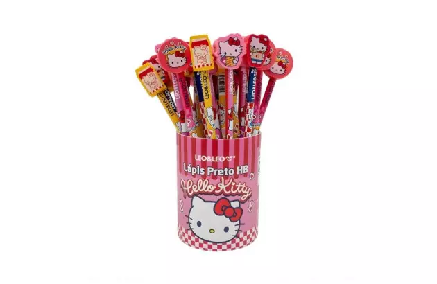 LAPIS HB COM BORRACHA HELLO KITTY SORTIDO LEO&LEO - 71626