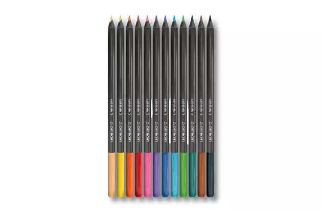 LÁPIS DE COR 12 CORES CARBON LINE LEO&LEO - 4430