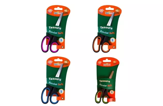 TESOURA ESCOLAR SOFT INOX 14CM 4592 LEONORA
