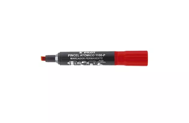 PINCEL ATÔMICO PERMANENTE PONTA CHANFRADA  RECARREGÁVEL 1100-P VERMELHO PILOT