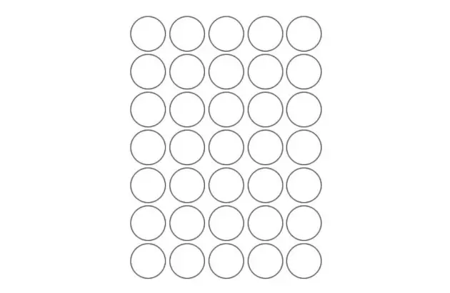 ETIQUETA ADESIVA MULTIUSO REDONDA N° 19 MM TRANSPARENTE - 6 FOLHAS 210 ETIQUETAS | COLACRIL 6001TR