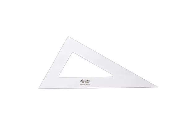 ESQUADRO ACRÍLICO 30° 60° 90° 32CM SEM ESCALA MODELO 2632 - TRIDENT