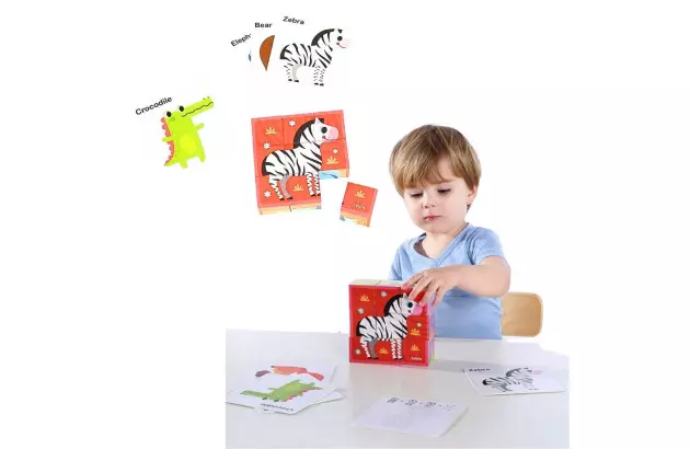BLOCOS ANIMAIS DE ENCAIXE | ANIMAL BLOCK PUZZLE - TOOKY TOY