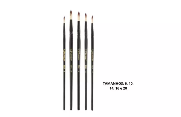 KIT PINCEL DE PELO REDONDO ARTÍSTICO 05 UND 5504 CONDOR
