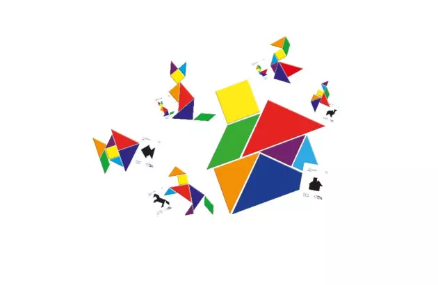BRINQUEDO EDUCATIVO TANGRAM + 4 ANOS PAIS E FILHOS