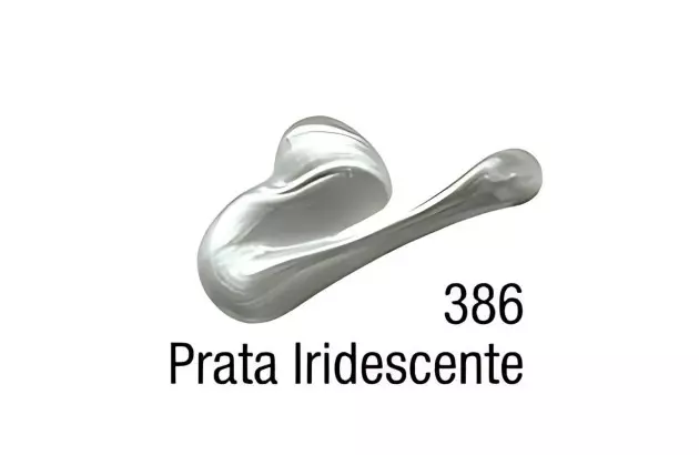 TINTA ACRÍLICA PARA TELA ACRYLIC COLORS METÁLICA 20ML PRATA IRIDESCENTE 386 -UNIDADE | ACRILEX 13123