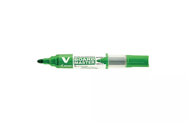 MARCADOR PARA QUADRO BRANCO RECARREGÁVEL V-BOARD MASTER VERDE PILOT | PONTA MÉDIA