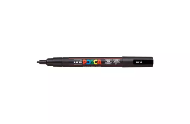 CANETA UNI POSCA PC-3M FINA PRETA