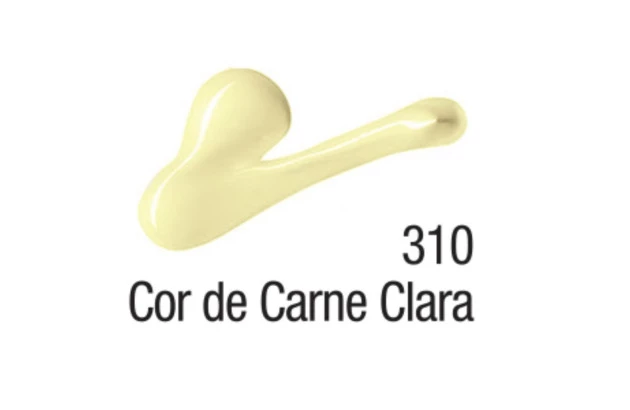 TINTA ACRÍLICA PARA TELA ACRYLIC COLORS 20ML COR DE CARNE CLARA 310 - UNIDADE | ACRILEX 13123