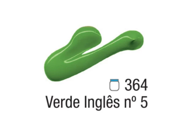 TINTA ACRÍLICA PARA TELA ACRYLIC COLORS 20ML VERDE INGLÊS 364 - UNIDADE | ACRILEX 13123