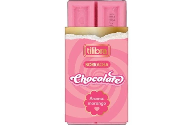 BORRACHA ESCOLAR CHOCOLATE SORTIDA - UNIDADE | TILIBRA